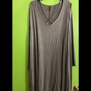 Grey boutique dress with pockets